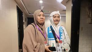 Nenek Jumaria jemaah haji Kloter UPG 14 (Foto: Asnida/Liputan6.com)