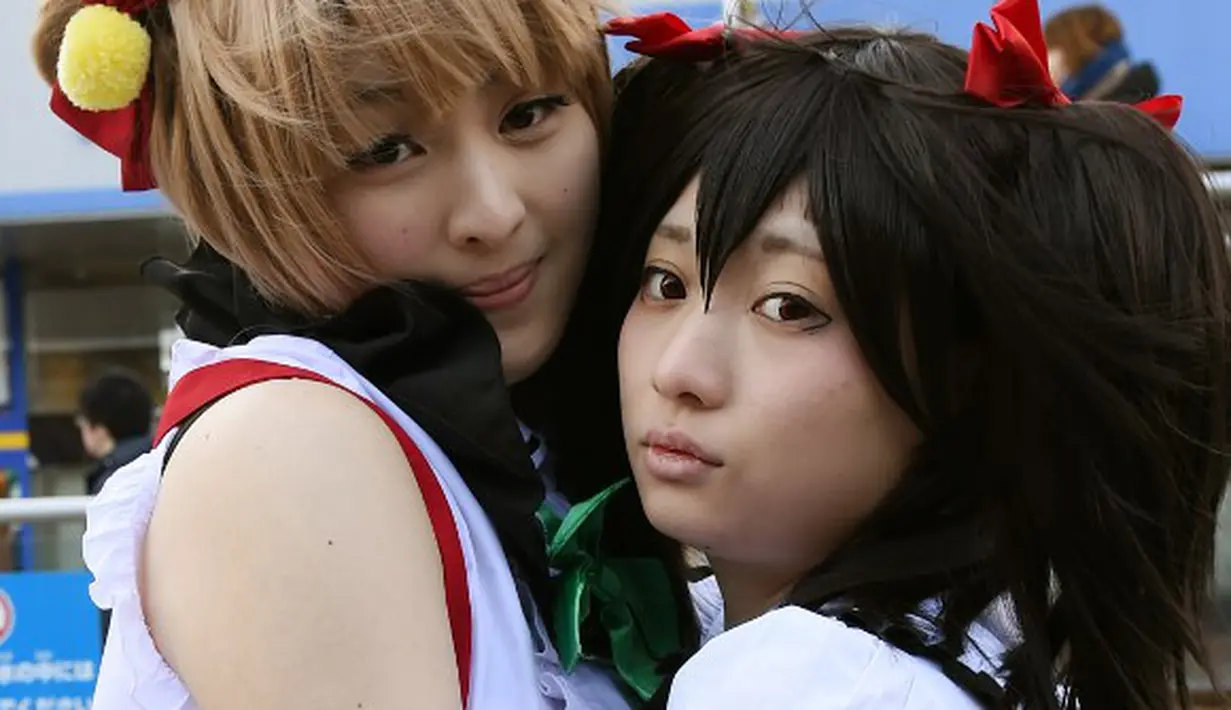Karakter fantasi dari dunia anime menjadi nyata di Cosplay Festa TDC (Tokyo Dome City) di Tokyo pada tanggal 10 Januari 2015. (AFP Photo/Toshifumi Kitamura)