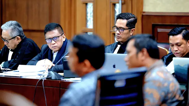 Sekretaris Jenderal DPP PDI Perjuangan (PDIP) Hasto Kristiyanto di Pengadilan Tindak Pidana Korupsi (Tipikor) Pengadilan Negeri Jakarta Pusat.