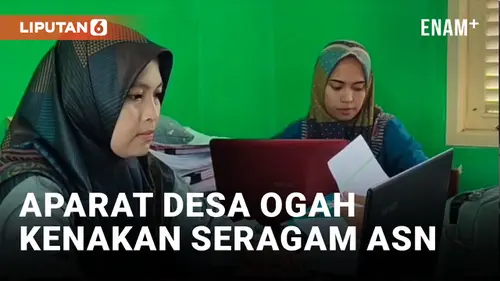 VIDEO: Protes Status Tidak Jelas, Aparat Desa di Pangandaran Kerja Gunakan Pakaian Bebas