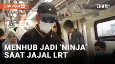Nyamar Jadi Warga Saat Jajal LRT Jabodebek, Menhub Kenakan Topi dan Kacamata Hitam