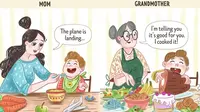 Perbedaan Anak Saat Bersama Nenek dan Ibu (Sumber: brightside.me)