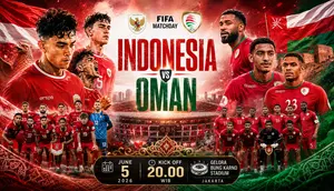 Cover prediksi Timnas Indonesia versus Oman di FIFA Matchday. (Bola.com/AI Generated)