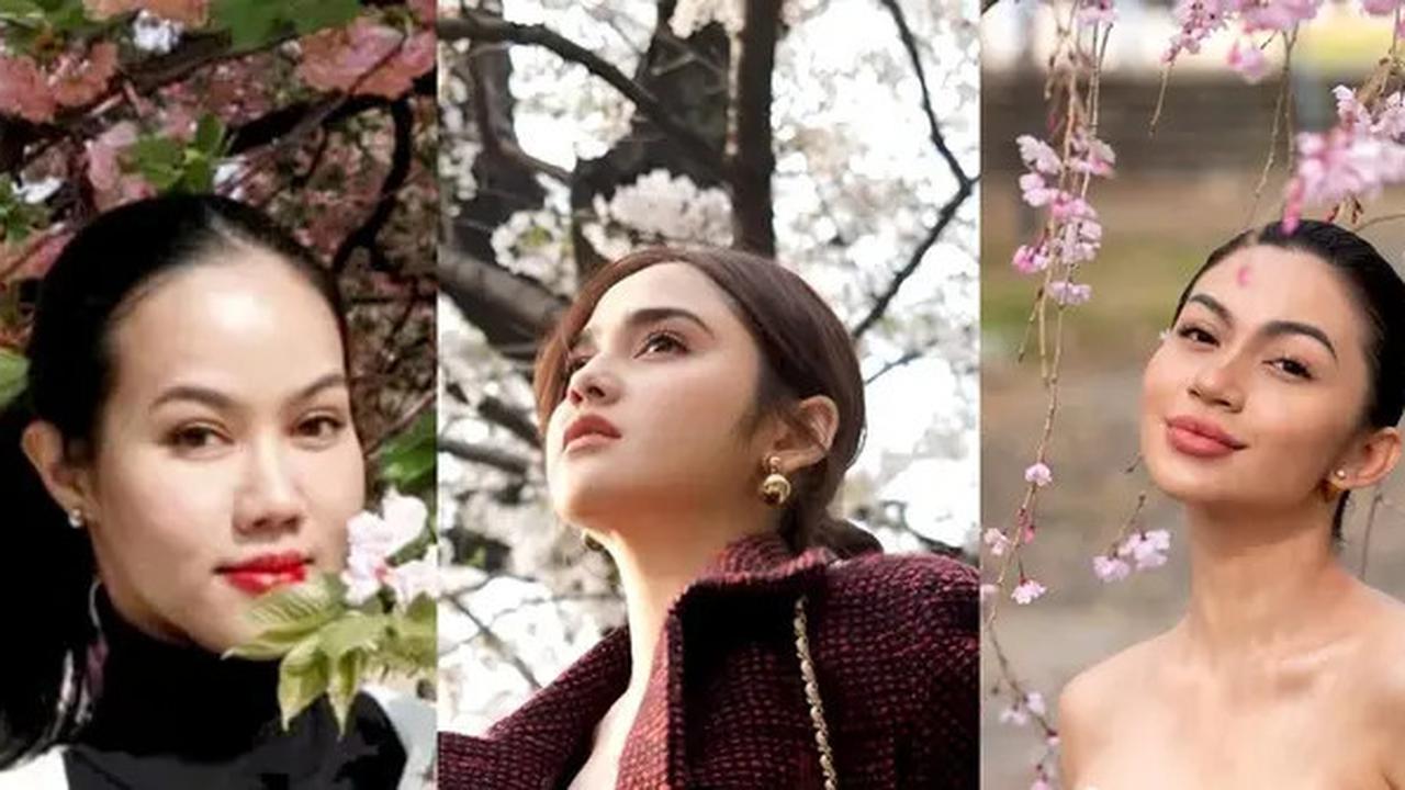Adu Gaya Syifa Hadju, Ariel Tatum dan Yura Yunita saat Nikmati Sakura di Jepang, Kompak Tampil Elegan di Musim Semi