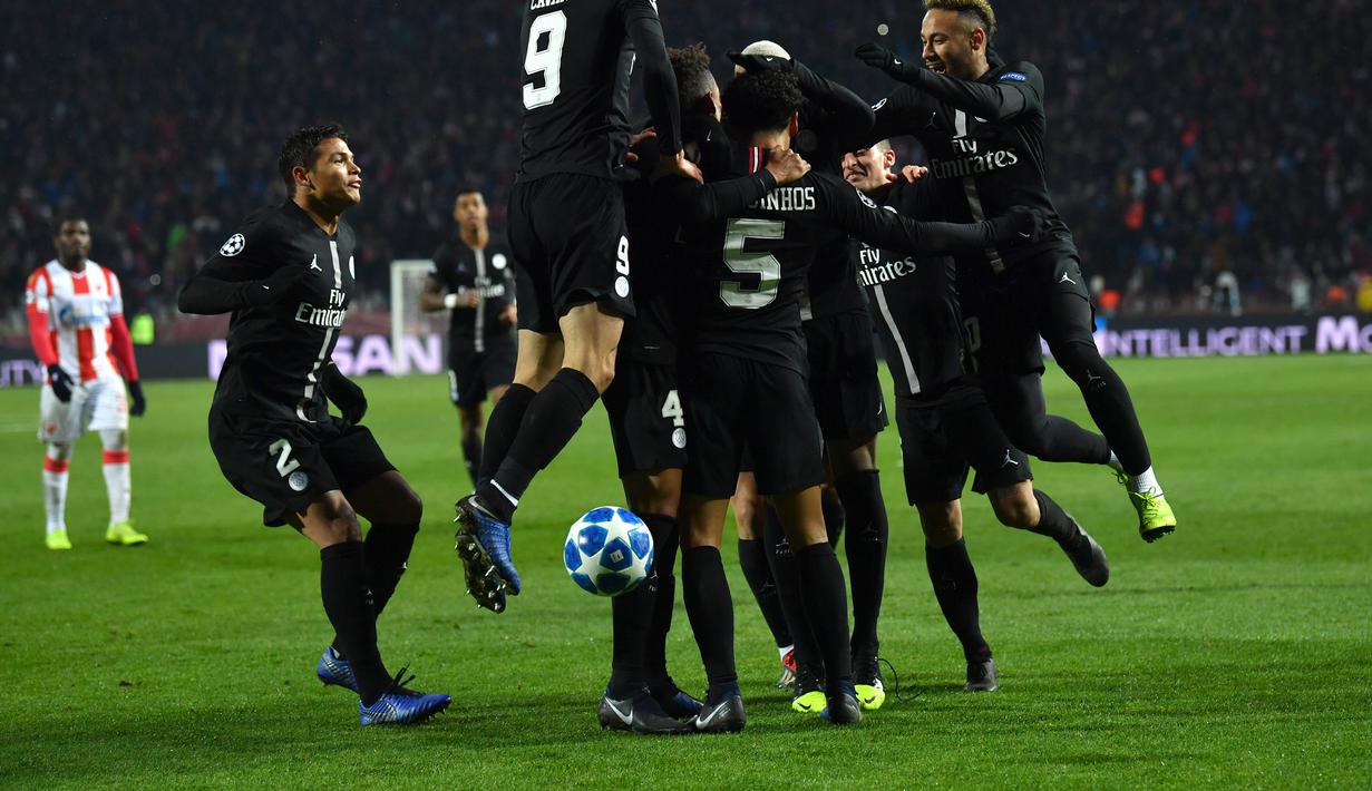 Kegemilang PSG tergambar dari pencapaian rataan tiga gol per pertandingan. Kini mereka unggul 10 poin dari peringkat dua klasemen Ligue 1 ,Lille. (AFP/Anrej Isakovic)