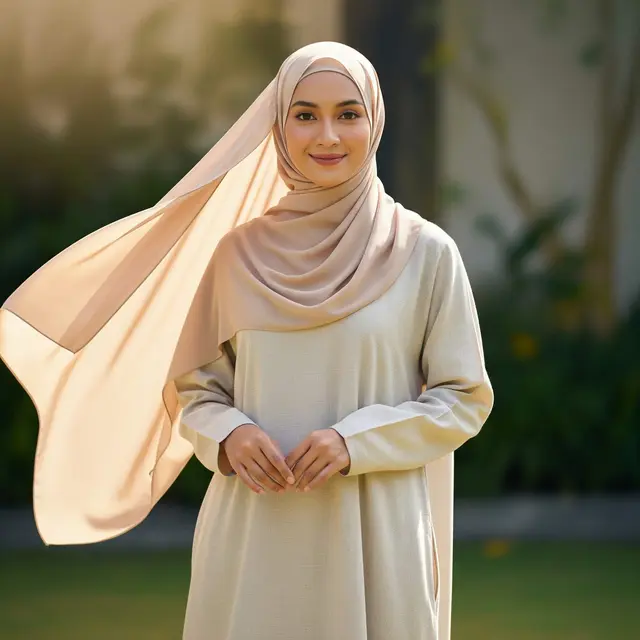 Model Gamis Abaya Linen Adem Cocok untuk Cuaca Panas