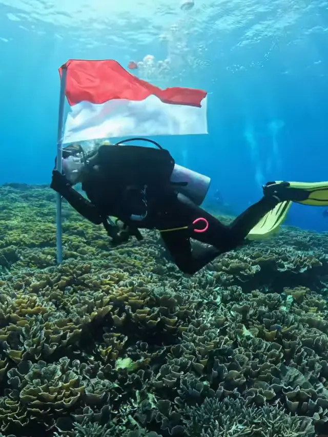 Prilly Latuconsina menyelam. (Foto: Instagram/prillylatuconsina96)