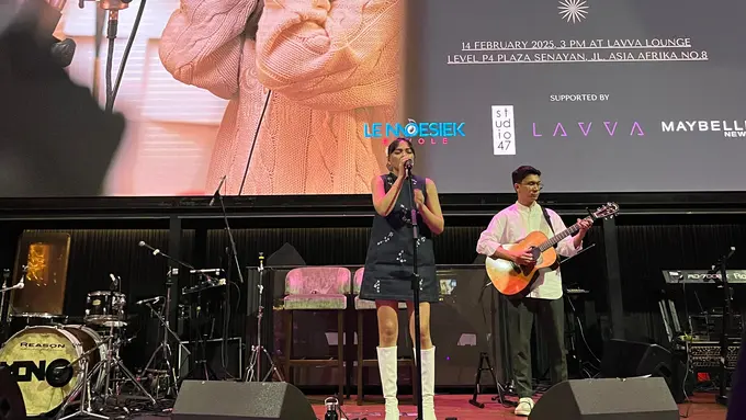 Konferensi Pers Jolene Marie dengan Single Baru 'Merindu' di Lavva Lounge (Dok/Fimela.com/Rianti Fitri Wulandari)