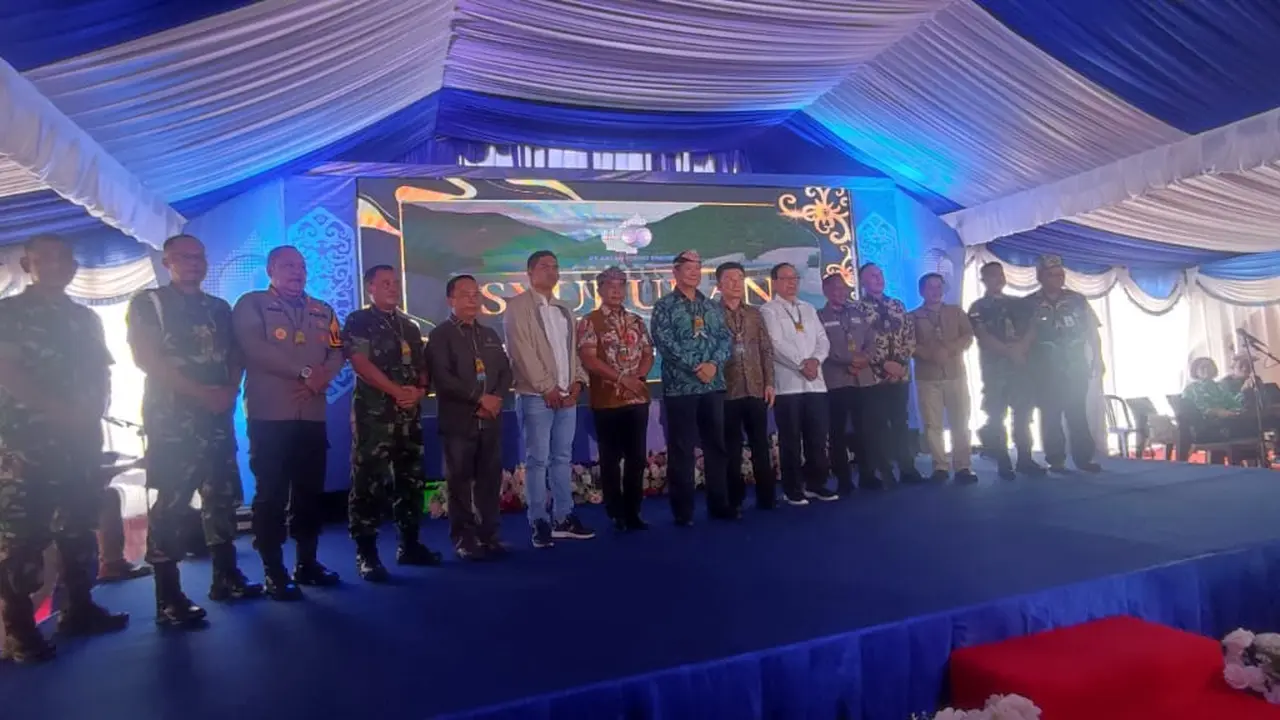 Syukuran  pembangunan PLTA Kayan Cascade di Bulungan, Kalimantan Utara, Kamis (30/5/2024).