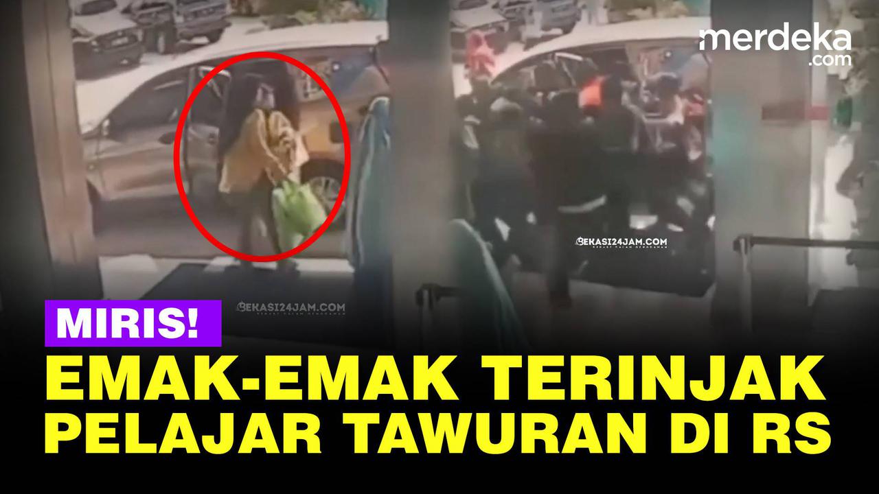 VIDEO: Emak-Emak Korban Tawuran Pelajar di Cikarang, Baru Keluar RS & Terinjak-injak