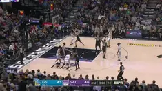 Berita video game recap NBA 2017-2018 antara Golden State Warriors melawan Sacramento Kings dengan skor 119-104.