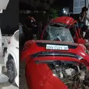 Detik-Detik Agya Dihantam Kereta hingga Terpental 30 Meter