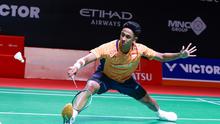 Tunggal putra Indonesia Alwi Farhan lolos ke semifinal Indonesia Masters 2026 setelah menang atas Yushi Tanaka dari Jepang dengan straight game 22-20 dan 21-16 di Istora Gelora Bung Karno, Senayan, Jakarta, Jumat (23/1). (foto: PBSI)
