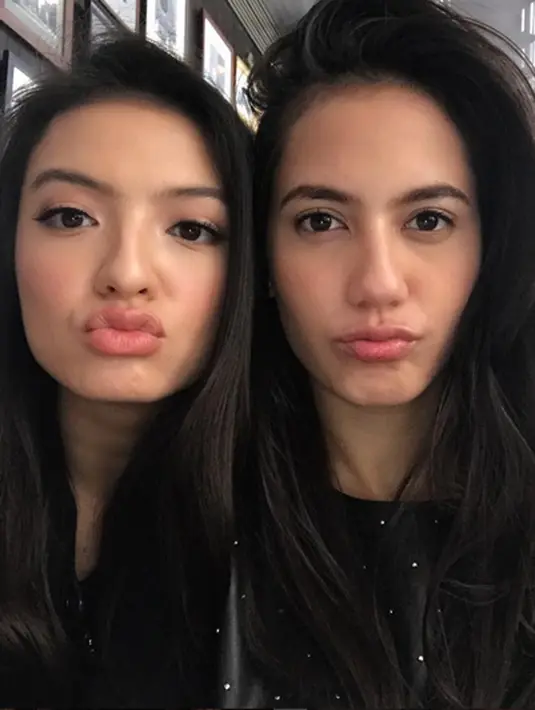 Raline menjadi salah satu orang yang menganggap gaya berfoto ‘Duck Face’ ini merupakan hal yang lucu dan tidak membuat bibirnya pegal saat berfoto karena terlalu lama tersenyum. (Instagram/ralineshah)