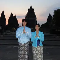 Ji Chang Wook dan Pevita Pearce bertemu di Prambanan. [@pevpearce]