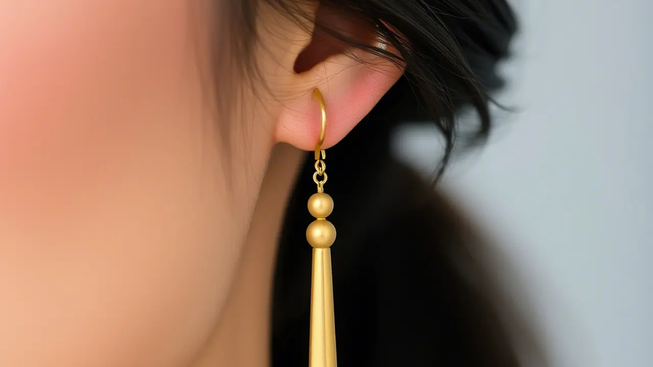 Anting Panjang Lurus (Drop Earrings)