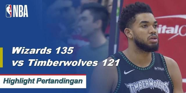Cuplikan Pertandingan : Wizards 135 vs Timberwolves 121