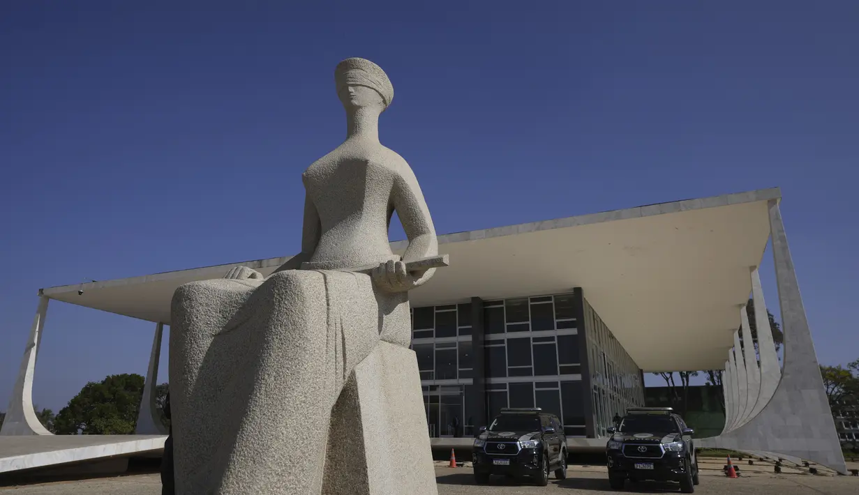 Sebelumnya, hakim Mahkamah Agung Brasil memerintahkan untuk menangguhkan layanan platform X di Brasil. (AP Photo/Eraldo Peres)