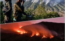 FOTO: Pantauan Kobaran Api dan Asap Kebakaran Gunung Bromo