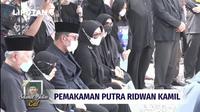 Ridwan Kamil di pemakaman anaknya, Emmeril Kahn Mumtadz atau Eril. (YouTube/ Liputan6)