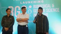 Menko PMK Muhadjir Effendy menghadiri peluncuran 'Biomedical and Genome Science Initiative (BGSi)' yang diinisiasi oleh Menteri Kesehatan Budi Gunadi Sadikin di Gedung Eijkman, RSCM, Jakarta Pusat, Minggu (14/08/2022). (Dok Kemenko PMK RI)