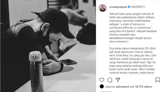 Ernest Prakasa (Foto: Instagram/@ernestprakasa)