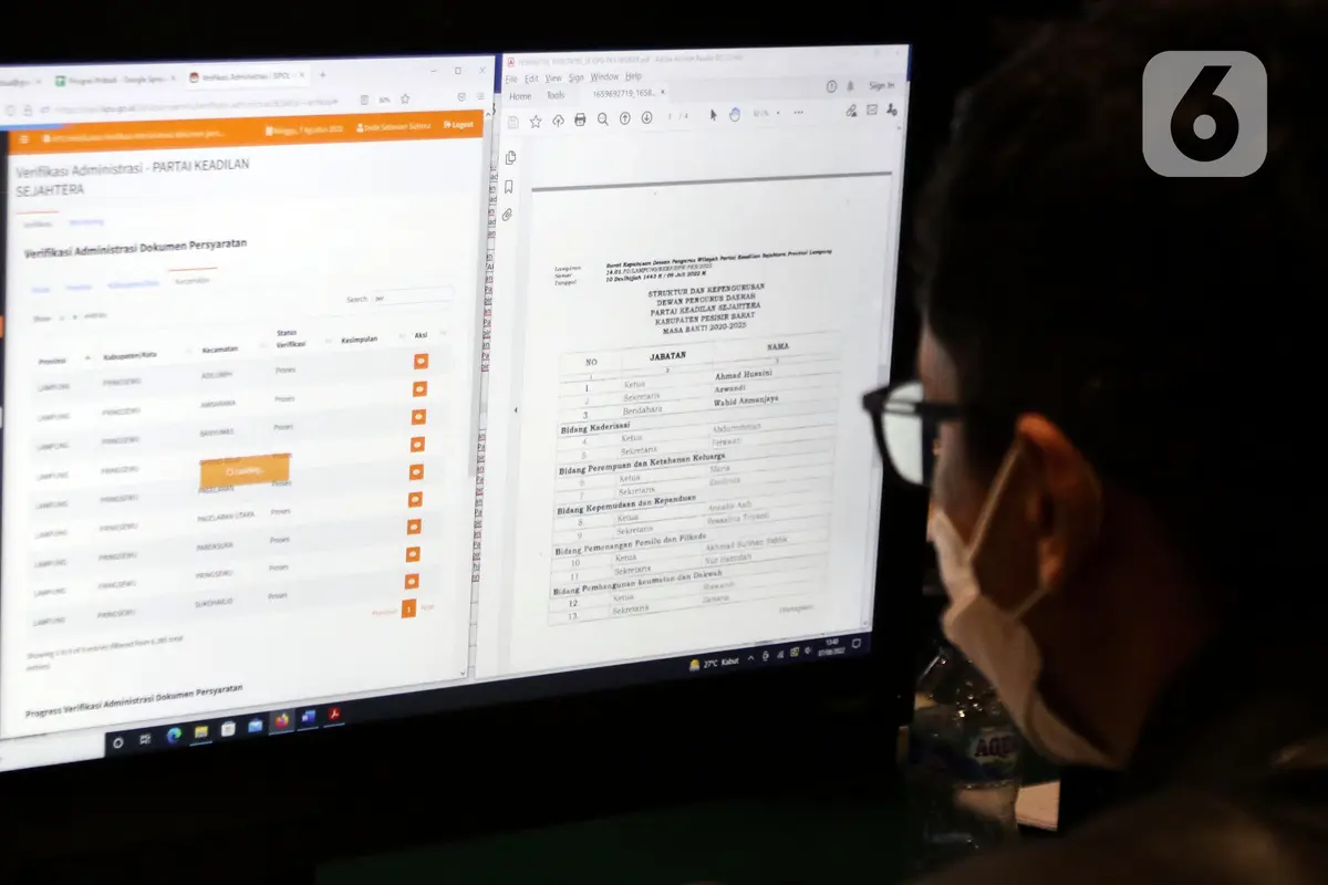 Meninjau Proses Verifikasi Administrasi Parpol Calon Peserta Pemilu 2024