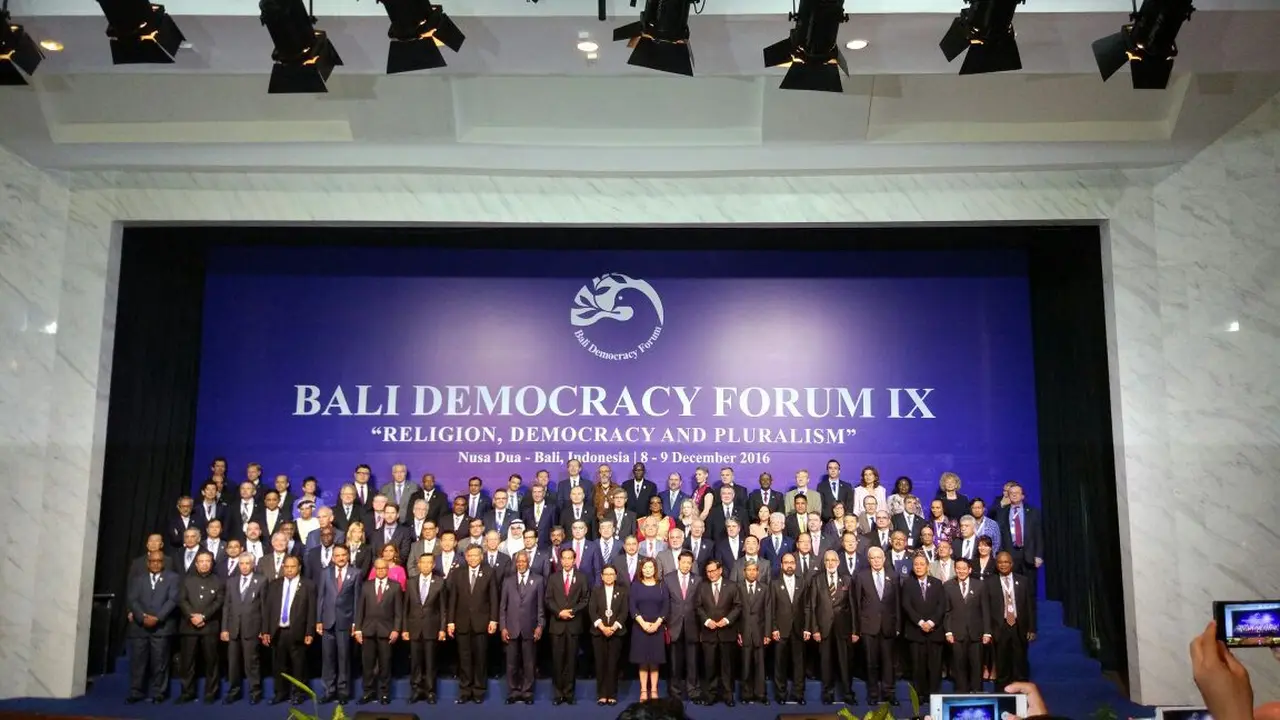 Bali Democracy Forum IX diadakan pada 8-9 Desember 2016 di Nusa Dua, Bali
