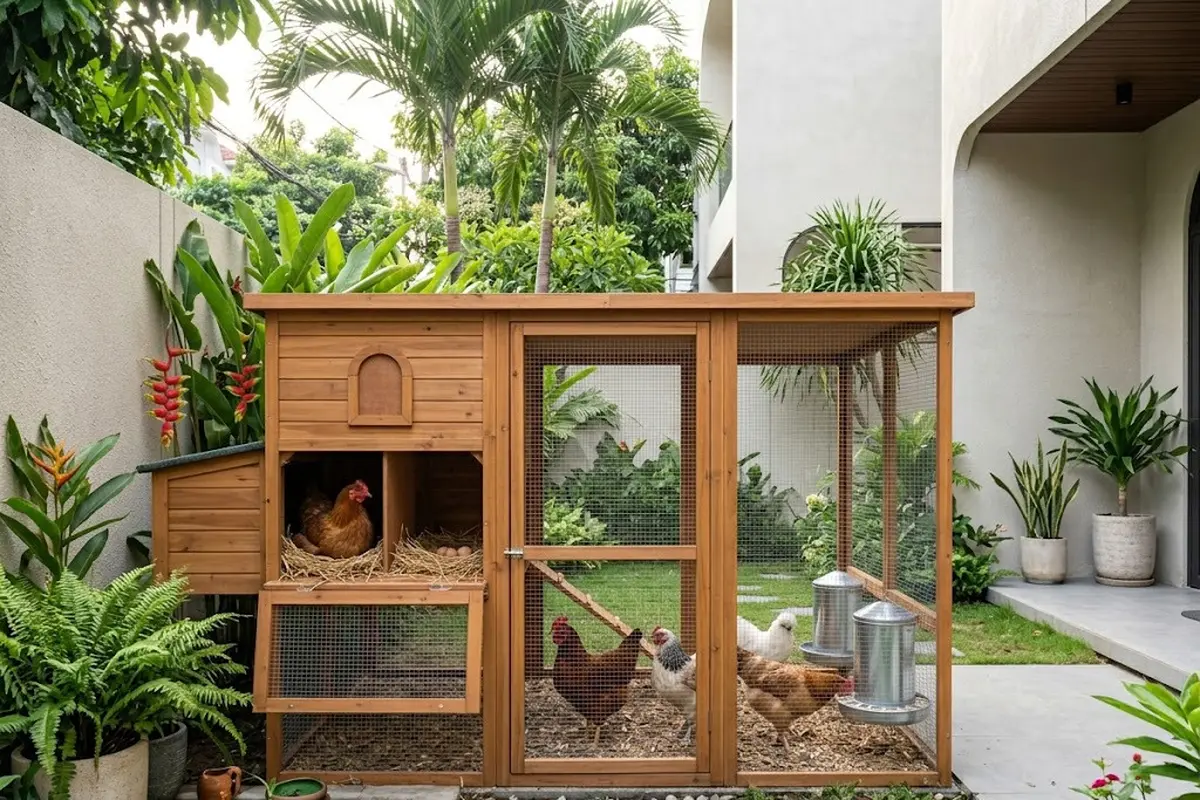 Desain Kandang Ayam Minimalis di Lahan Sempit Belakang Rumah tapi Tetap Sehat