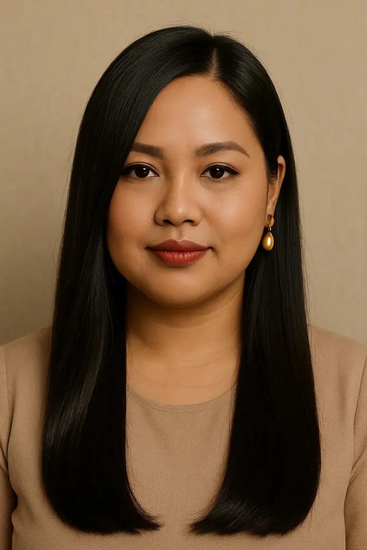 7 Model Rambut Wanita Korea untuk Wajah Bulat Tanpa Poni