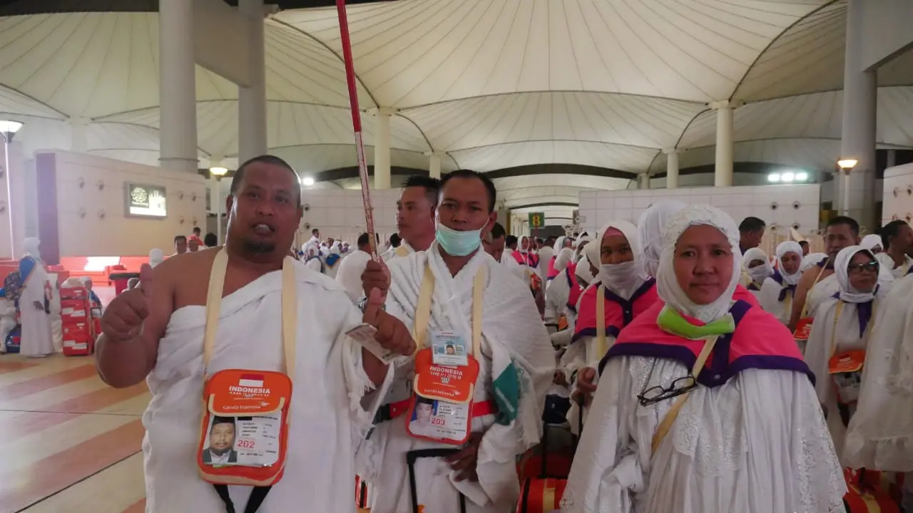 Jemaah Haji Indonesia di Bandara King Abdul Aziz, Jeddah. Darmawan/MCH
