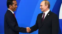 Jokowi langsung disambut Presiden Rusia Vladimir Putin di Rusia (Silvanus Alvin/Liputan6.com)