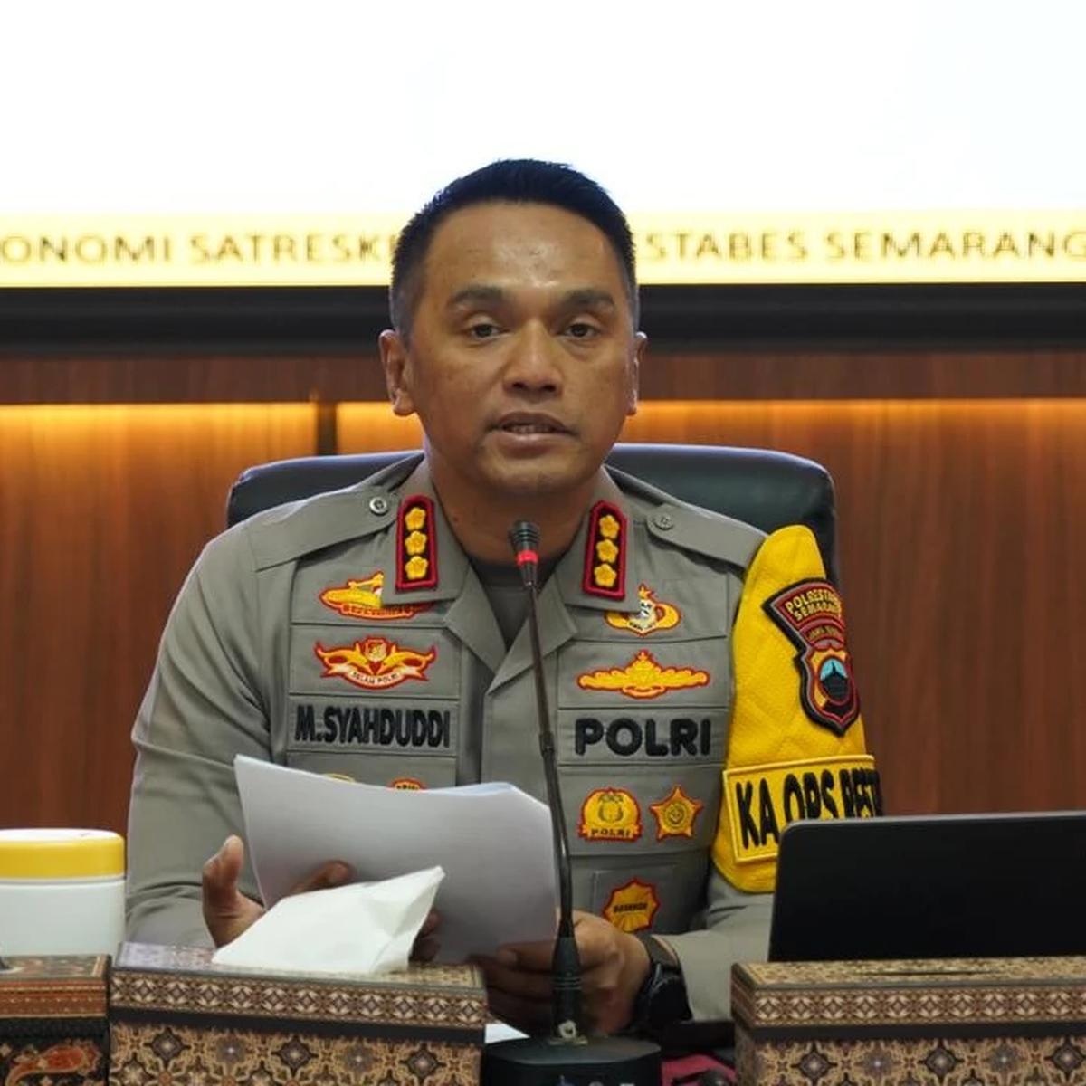 Kapolrestabes Semarang Kombes Muhammad Syahduddi rilis update kecelakaan bus di exit tol krapyak