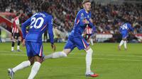Cole Palmer dari Chelsea bereaksi usai mencetak gol dalam pertandingan Premier League melawan Brentford di London, Sabtu, 13 September 2025. (AP Photo/Frank Augstein)&nbsp;&nbsp;&nbsp;