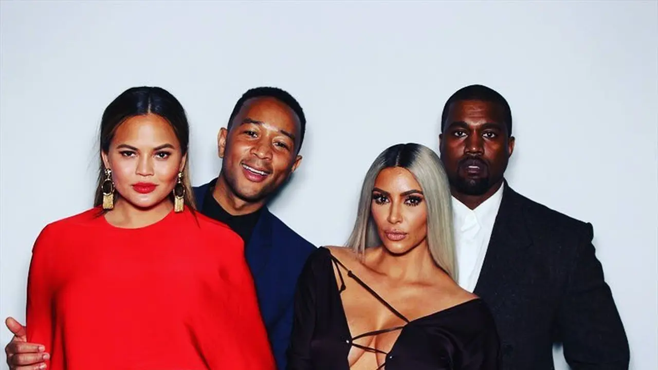 [Bintang] Chrissy Teigen - John Legend - Kim Kardashian - Kanye West