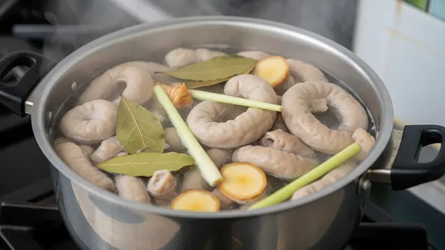Merebus Usus Sapi