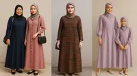 6 Inspirasi Gamis V Neck yang Cocok untuk Berbagai Usia, Berikan Nuansa Modern pada Busana Muslim