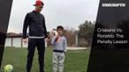 Video ketika Ronaldo Jr. ditantang sang ayah untuk mencetak 3 gol penalti, namun dari 3 penalti tersebut hanya 1 yang masuk ke dalam gawang. Maka dari itu Cristiano Ronaldo menghukum anaknya untuk push-up 10 kali.