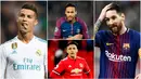Berikut ini 10 pesepak bola yang terlahir dari keluarga tidak mampu. Dua diiantaranya adalah Crsitiano Ronaldo dan Lionel Messi. (Foto-foto Kolase AP dan AFP)