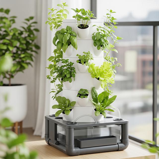 Rak Vertikal dari Pipa PVC untuk Kebun Sayur di Rumah Sempit (Image by Gemini AI)