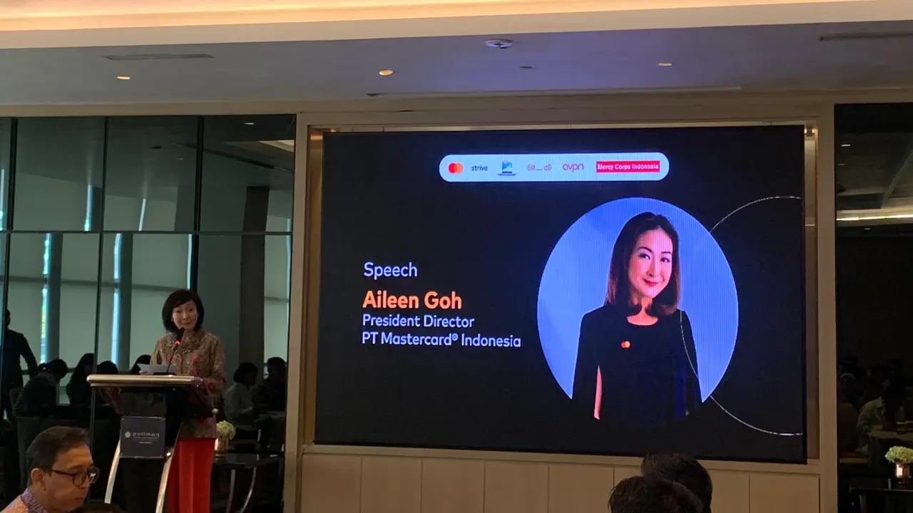 Presiden Direktur Mastercard Indonesia, Aileen Goh di Hotel Pullman Jakarta, Kamis (27/6/2024).