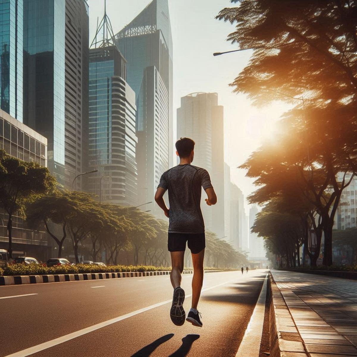 Ilustrasi Lari Pagi