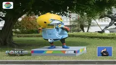 Ada yang berbeda dengan Istana Kepresidenan di Jakarta. Boneka besar maskot Asian Games 2018, Bhin-bin, Atung, dan Kaka menghiasi halaman istana.