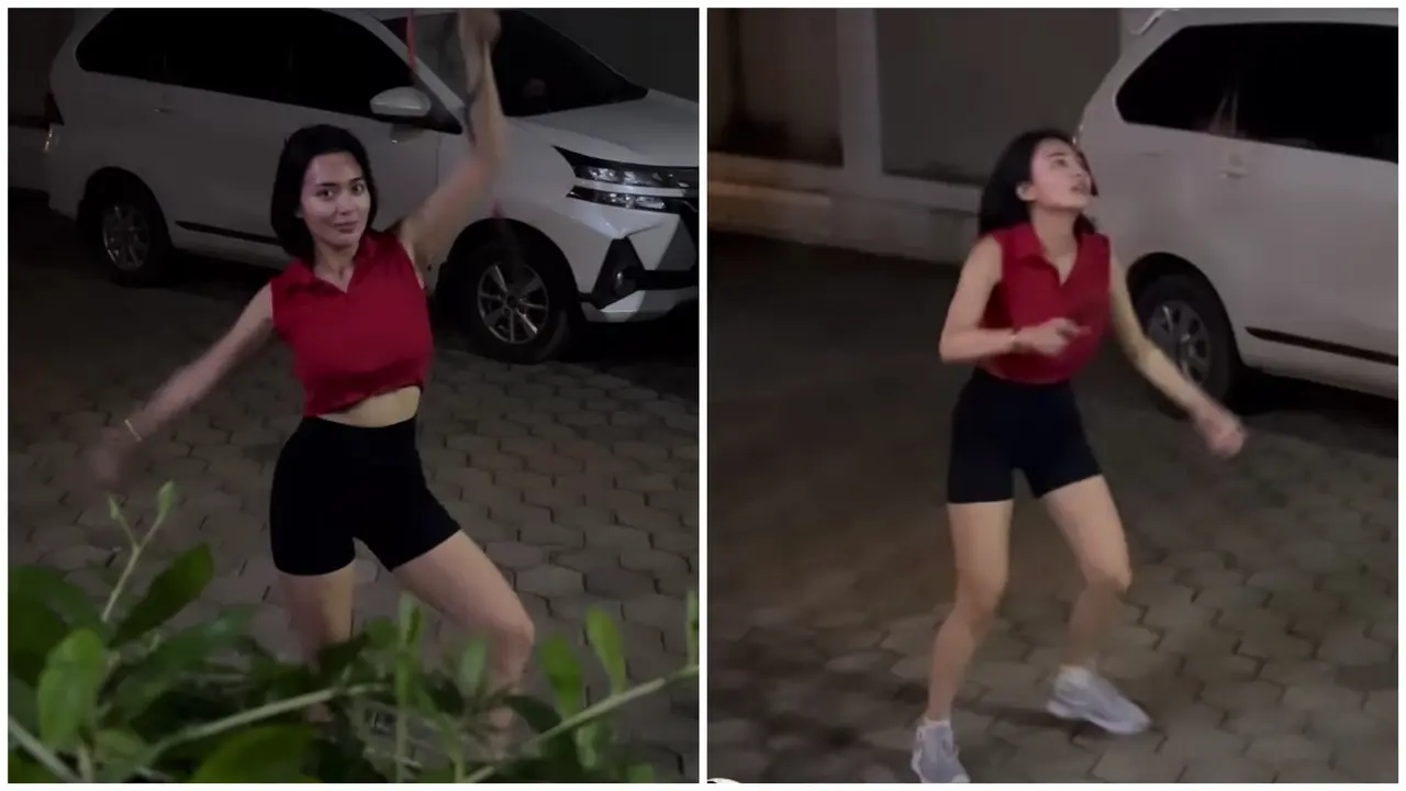 Wika Salim asyik main badminton (Foto: instagram wikasalim)