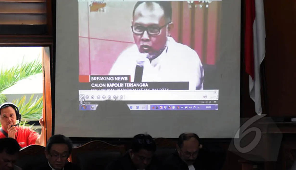 Sidang lanjutan praperadilan Komjen Pol Budi Gunawan (BG) terhadap KPK kembali digelar di Pengadilan Negeri Jakarta Selatan, Rabu (11/2/2015). (Liputan6.com/Helmi Fithriansyah)