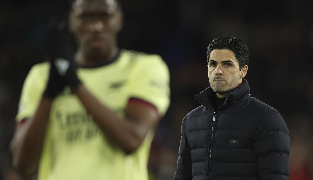 Sementara itu, Arsenal harus puas di peringkat kelima dengan raihan 54 poin dari 29 laga. Anak asuh Arteta masih memiliki kans untuk mengejar Tottenham yang memiliki poin sama dari 30 laga yang telah dilaluinya. (AFP/Glyn Kirk)