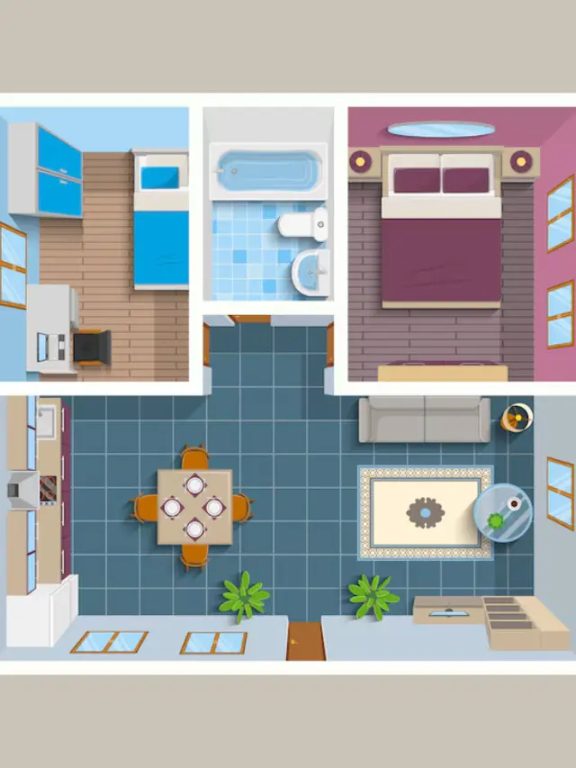 Inspirasi Denah Rumah Minimalis (Foto: freepik macrovector)