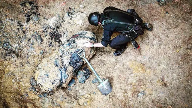 Bom peninggalan Perang Dunia II ditemukan di Hong Kong (27/1/2018) (sumber: Hong Kong Police)