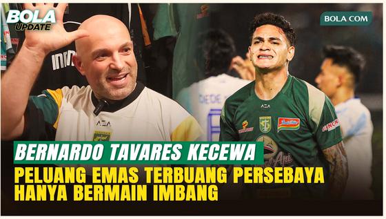Bernardo Tavares Kecewa Persebaya Surabaya Gagal Mengalahkan Dewa United: Bola Terlalu Lambat!