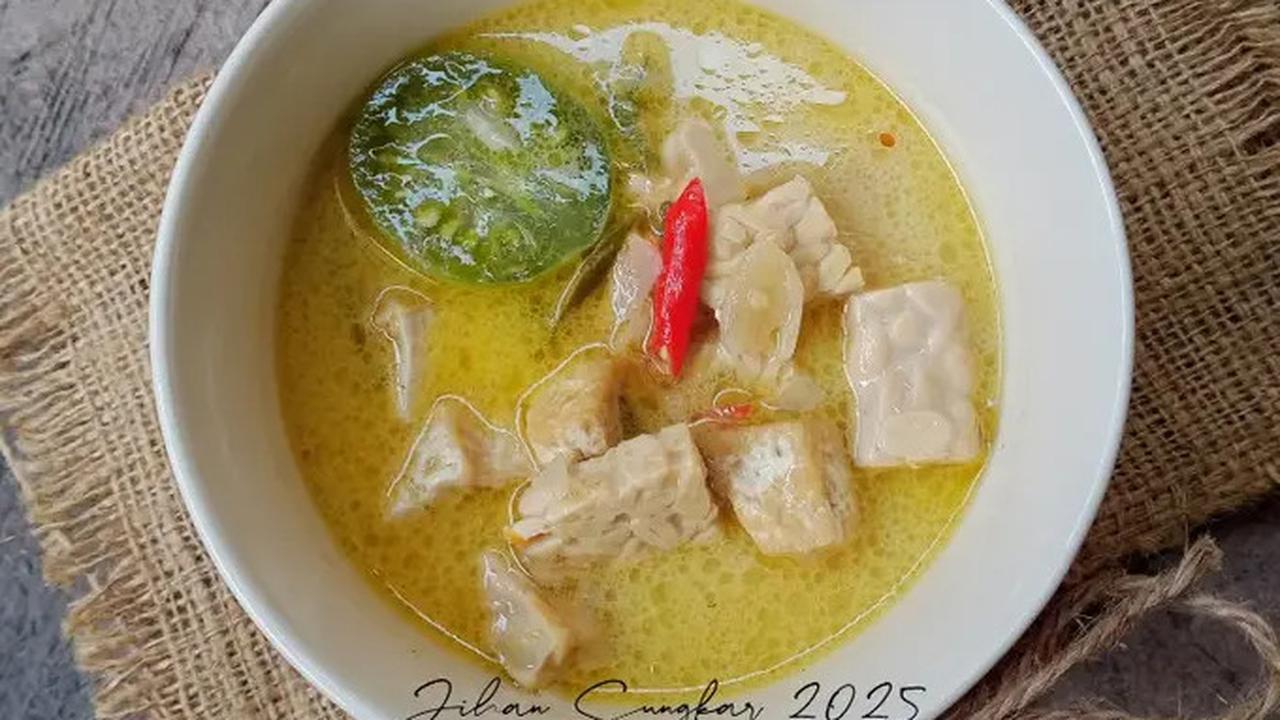 Ilustrasi Sayur Tempe Santan